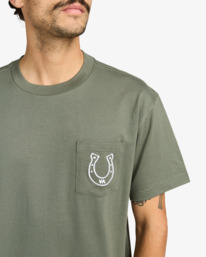 3 Lucky You - T-shirt de manga curta para homem Verde EVYZT00274 RVCA