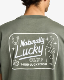 4 Lucky You - T-shirt de manga curta para homem Verde EVYZT00274 RVCA