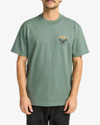 2 Butterfly Poster - T-shirt de manga curta para homem Verde EVYZT00277 RVCA
