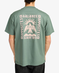 3 Las Cruces - Short Sleeve T-Shirt for Men Green EVYZT00279 RVCA