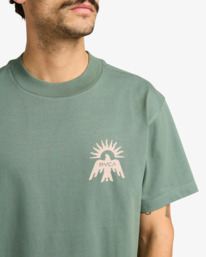4 Las Cruces - Short Sleeve T-Shirt for Men Green EVYZT00279 RVCA