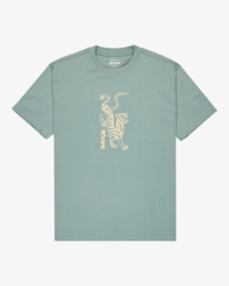 1 Balance Tiger - Short Sleeve T-Shirt for Men Grey EVYZT00286 RVCA