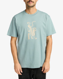 2 Balance Tiger - Short Sleeve T-Shirt for Men Grey EVYZT00286 RVCA