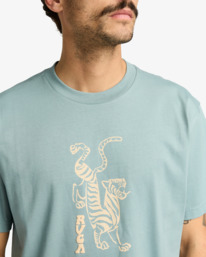 3 Balance Tiger - Short Sleeve T-Shirt for Men Grey EVYZT00286 RVCA