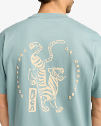4 Balance Tiger - Short Sleeve T-Shirt for Men Grey EVYZT00286 RVCA