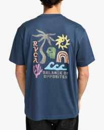3 Deep Think - Maglietta a maniche corte da Uomo Blue EVYZT00288 RVCA