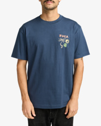 2 Deep Think - Maglietta a maniche corte da Uomo Blue EVYZT00288 RVCA