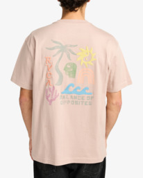3 Deep Think - Short Sleeve T-Shirt for Men Purple EVYZT00288 RVCA