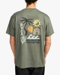 3 Deep Think - Short Sleeve T-Shirt for Men Green EVYZT00288 RVCA