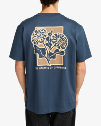 3 Flower Balance - Short Sleeve T-Shirt for Men Blue EVYZT00290 RVCA