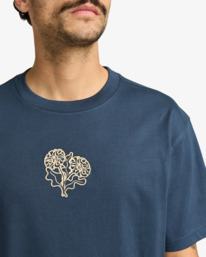4 Flower Balance - Short Sleeve T-Shirt for Men Blue EVYZT00290 RVCA