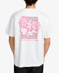 3 Flower Balance - Short Sleeve T-Shirt for Men White EVYZT00290 RVCA