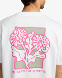 5 Flower Balance - Short Sleeve T-Shirt for Men White EVYZT00290 RVCA