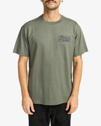 2 Logo Pack - Short Sleeve T-Shirt for Men Green EVYZT00292 RVCA