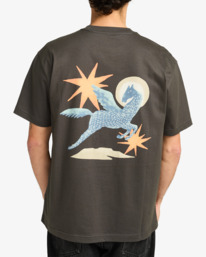 3 Pegasus - T-shirt de manga curta para homem Preto EVYZT00294 RVCA