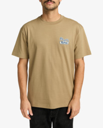2 Rose Sign - Short Sleeve T-Shirt for Men Beige EVYZT00295 RVCA