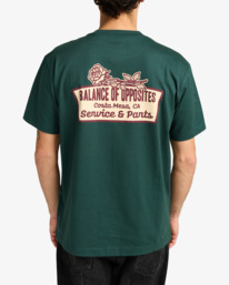 3 Rose Sign - Short Sleeve T-Shirt for Men Green EVYZT00295 RVCA