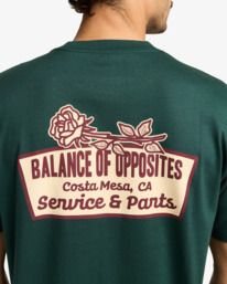 5 Rose Sign - Short Sleeve T-Shirt for Men Green EVYZT00295 RVCA