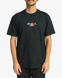 2 Tiger Sun - Short Sleeve T-Shirt for Men Black EVYZT00303 RVCA