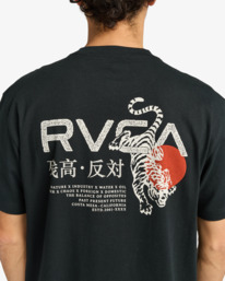 5 Tiger Sun - Short Sleeve T-Shirt for Men Black EVYZT00303 RVCA