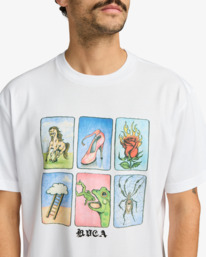 3 Ksl - T-shirt de manga curta para homem Branco EVYZT00307 RVCA