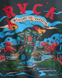 7 Welcome To RVCA - T-shirt de manga curta para Homem Preto EVYZT00328 RVCA