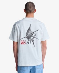 6 Horton Florida - T-Shirt &agrave; manches courtes pour Homme Blanc EVYZT00329 RVCA