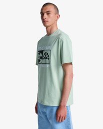 3 Harvester - Short Sleeve T-Shirt for Men Green EVYZT00344 RVCA