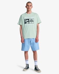 5 Harvester - Short Sleeve T-Shirt for Men Green EVYZT00344 RVCA