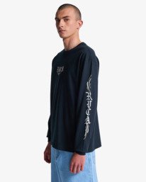 3 Retract - Long Sleeve T-Shirt for Men Black EVYZT00348 RVCA