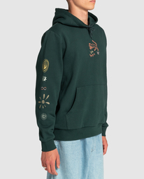 4 Petroglyph - Sudadera con Capucha para Hombre Verde F1HORFRVF2 RVCA