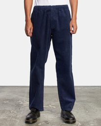 0 Americana Elastic - Elasticated Twill Trousers for Men Blue F1PTRHRVF2 RVCA