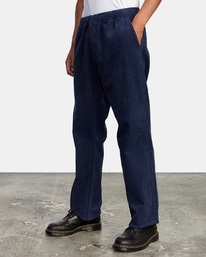 3 Americana Elastic - Elasticated Twill Trousers for Men Blue F1PTRHRVF2 RVCA