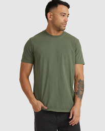 0 RVCA Washed - Maglietta da Uomo Green F1SSSMRVF2 RVCA