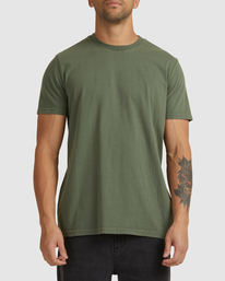7 RVCA Washed - Maglietta da Uomo Green F1SSSMRVF2 RVCA