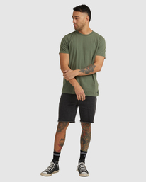 8 RVCA Washed - Maglietta da Uomo Green F1SSSMRVF2 RVCA