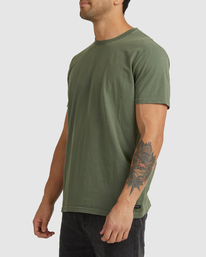 4 RVCA Washed - Maglietta da Uomo Green F1SSSMRVF2 RVCA