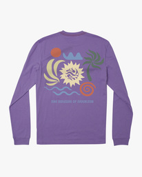 1 Breeze - Long Sleeve T-Shirt for Boys Purple F2LSRARVF2 RVCA