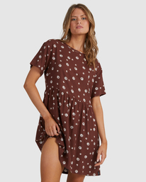 4 Balance Act - Vestito babydoll da Donna Brown F3DRRFRVF2 RVCA
