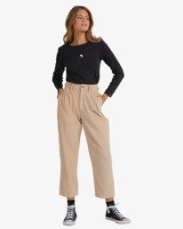 5 Plushed - Pantal&oacute;n relajado de cintura alta para Mujer Beige F3PTRKRVF2 RVCA