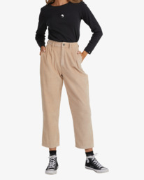 6 Plushed - Pantal&oacute;n relajado de cintura alta para Mujer Beige F3PTRKRVF2 RVCA