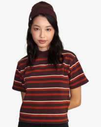 0 Kinney Tee - Mock Neck T-Shirt for Women Brown F3TPRBRVF2 RVCA