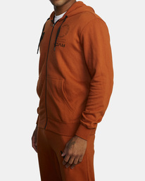 3 VA Mark - Felpa con cappuccio e zip da Uomo  F4HOMDRVF2 RVCA