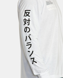 6 Rvca Hiragana - Long Sleeve T-Shirt for Men White F4LSMBRVF2 RVCA