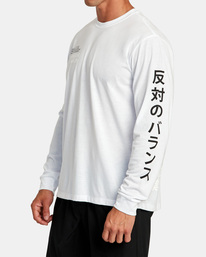 3 Rvca Hiragana - Long Sleeve T-Shirt for Men White F4LSMBRVF2 RVCA