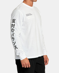 5 Rvca Hiragana - Long Sleeve T-Shirt for Men White F4LSMBRVF2 RVCA