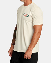3 Tri Balance - T-Shirt for Men Beige F4SSMDRVF2 RVCA