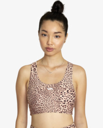 0 VA Essential Mid Support - Sports Bra for Women Brown F4UNWCRVF2 RVCA