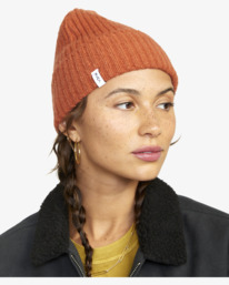 2 Warm Eyes - Beanie Braun F9BNRDRVF2 RVCA