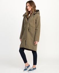 3 HIGHLANDS PARKA Grün L3JKRDRVF8 RVCA